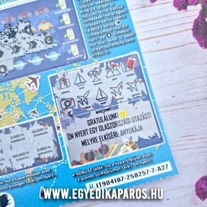 VILÁGUTAZÓ teljesen valósághű egyedi kaparós sorsjegy ajándék | prémium minőségű, színes lekaparható felületekkel ellátott és kétoldalas - Image 9
