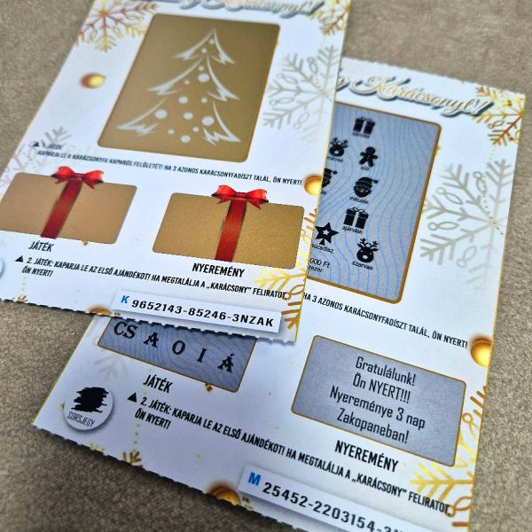 karacsony-kaparos-sorsjegy-egyedi-ajandek-atadashoz-otlet-kreativ-emlekezetes-boldog-karacsonyt