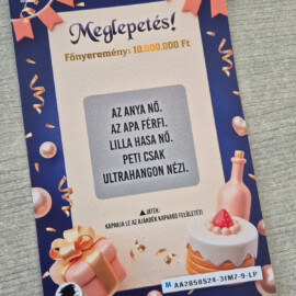 baba bejelentes otletesen kreativan egyedi kaparos sorsjegy ajandek 30