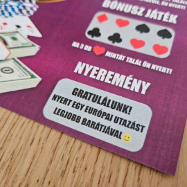 elmenyajandek atadas otletesen kreativan stilusosan egyedi kaparos sorsjegy ajandek 3