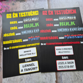 ferfi szuperhos tanu koszoruslany keresztszulo felkero otletesen kreativan egyedi kaparos sorsjegy ajandek 10