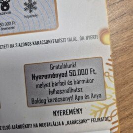 karacsonyi ajandek penz atadas boritek helyett otletesen kreativan stilusosan egyedi kaparos sorsjegy ajandek 10