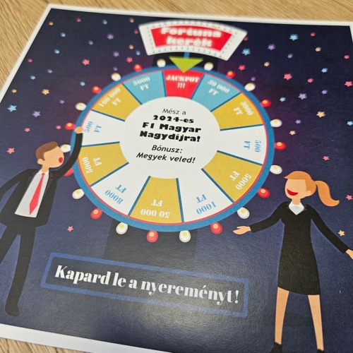 Fortuna kereke egyedi kaparós sorsjegy ajándék egyedi nyereménnyel főkép