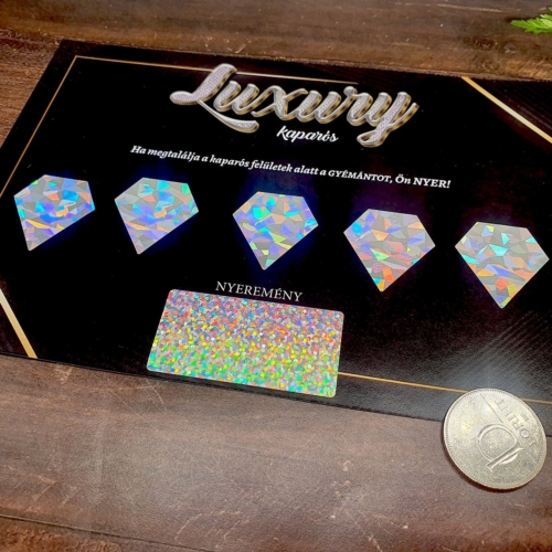 Luxury egyedi kaparós sorsjegy kreatív női ajándék ötlet