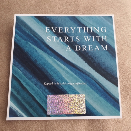 Minden egy álommal kezdődik egyedi kaparós sorsjegy ajándék